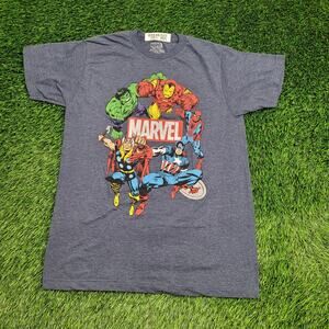 Marvel Superheroes Shirt Medium 20x26 Gray Spider-Man Comics